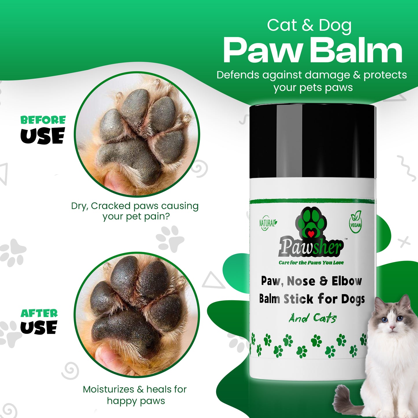 Dog Paw, Nose and Elbows Balm Stick