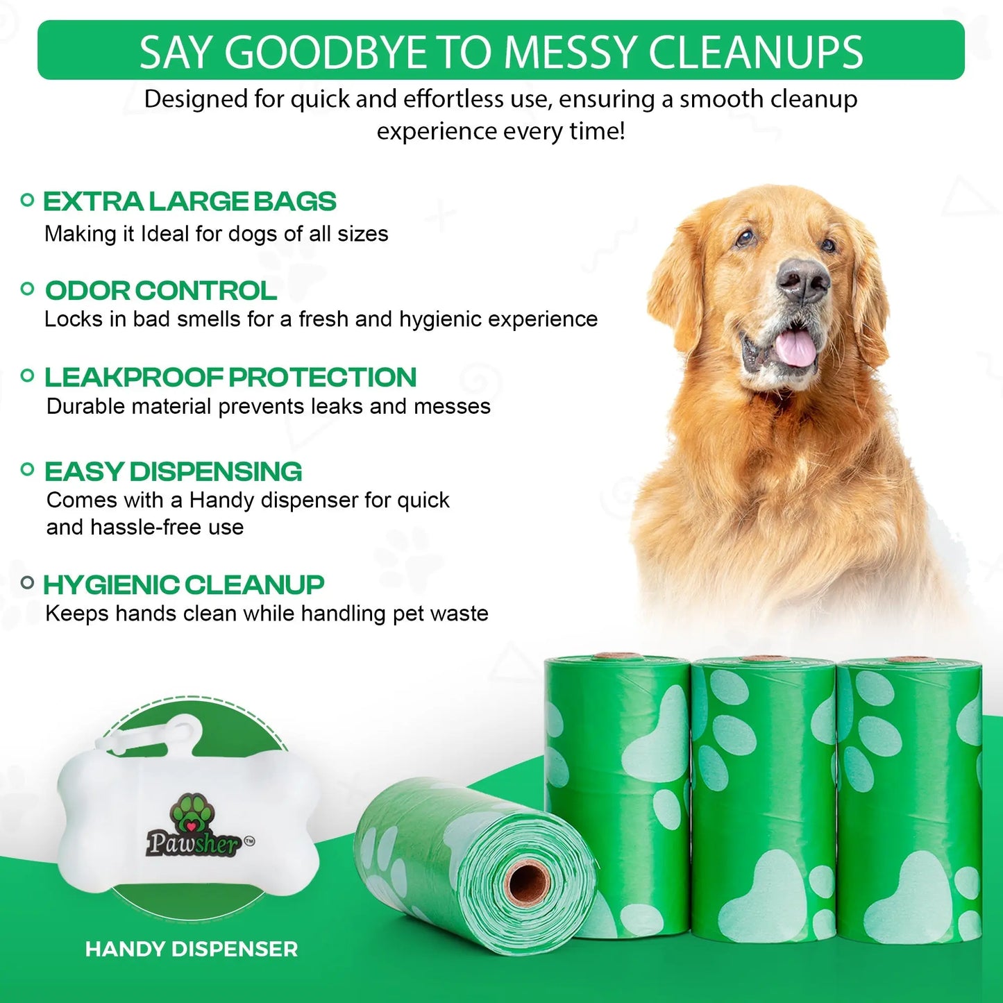 Dog Essentials Starter Kit - Pet Wipes, Paw Balm, Dental Teeth Cleaning Wipes & Poop Bags Set - Pawsher