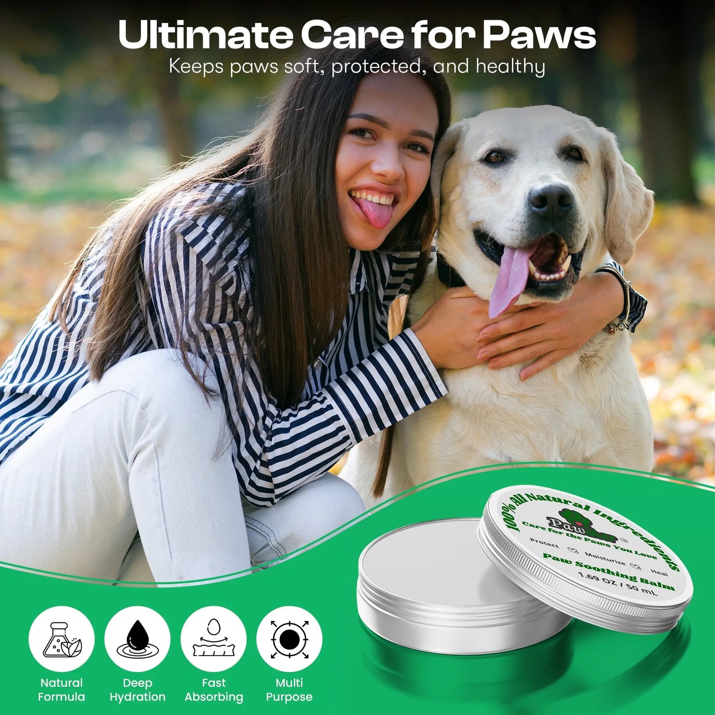 Dog Essentials Starter Kit - Pet Wipes, Paw Balm, Dental Teeth Cleaning Wipes & Poop Bags Set - Pawsher